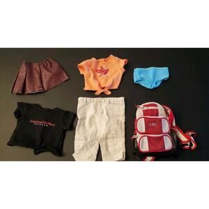 American Girl 18" Doll Mixed Lot of 5 Genuine AG Clothes & Backpack Original